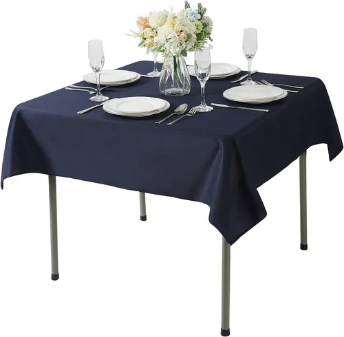 Vista 82 de Mantel rectangular de tela de poliéster lavable de 60 x 120 pulgadas, para decoración de bodas, fiestas, comedores, banquetes