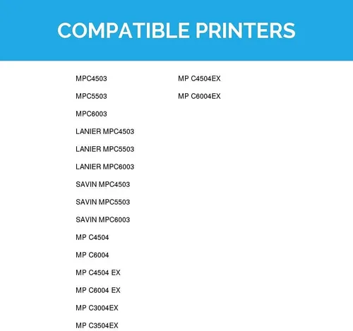 Vista 9 de LD - Cartucho de tóner compatible con Ricoh 841849 MP C6003 (negro, 2 unidades)