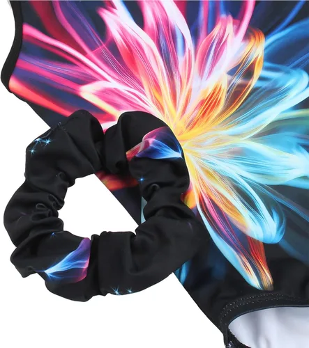 Vista 47 de MODAFANS Leotardos de gimnasia para niñas brillantes para bailar ballet, pantalones cortos con espalda cruzada