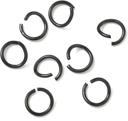 Vista 51 de HDSupplies 100 piezas - 4mm de argollas de acero inoxidable 304 de tono negro - Calibre 22 (espesor de 0.6mm)
