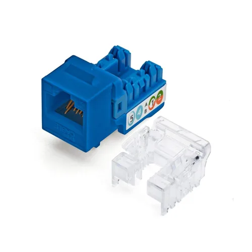 Vista 18 de TRUE CABLE Conector Keystone Cat5e, sin blindaje (UTP), perforado de 90 grados, PoE++ (4PPoE) 100W, certificación UL, verificado ETL, certificado