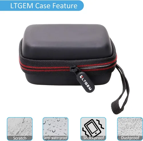 Vista 8 de LTGEM - Funda compatible con JBL GO2 / GO 2 / GO Altavoz ultra portátil impermeable, negro y gris