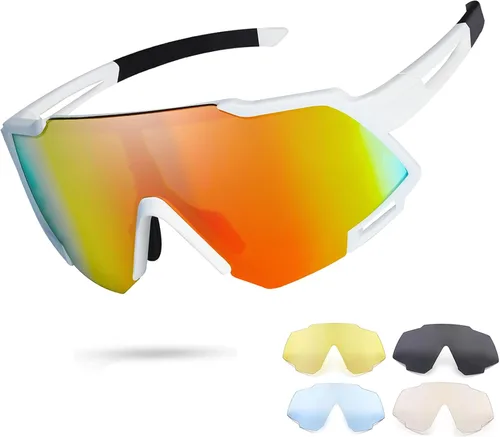 Vista 8 de Youth Viper Polarized Sunglasses for Kid Boys Girls Age 10-15 4 Interchangeable Lenses UV400 Glasses for Cycling Baseball