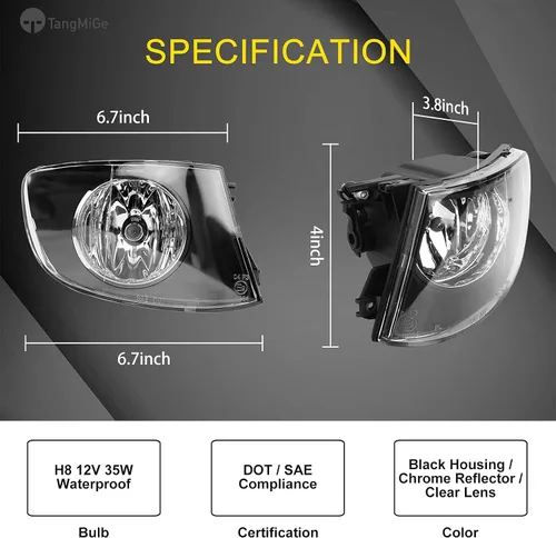 Vista 3 de TangMiGe Faros antiniebla para BMW E92 E93 (323i Sedán, 328i 335i 335is Convertible, 328i 328xi 335i 335xi 335is Coupe, 335i xDrive Sedán), todo sin