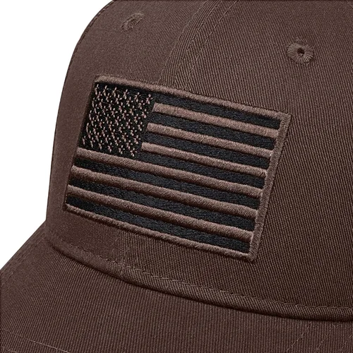 Vista 4 de Gorra de béisbol con la bandera estadounidense para hombres y mujeres, diseño patriótico inspirado en la táctica con bordado de la bandera