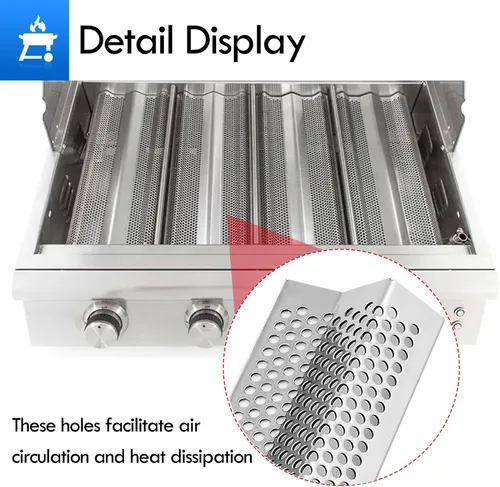 Vista 5 de Piezas de repuesto para parrilla de gas Blaze, placas de calor tradicionales de 3/4/5 quemadores BLZ-4-Cart BLZ-5-Cart Blaze 25 32 40 pulgadas LP NG