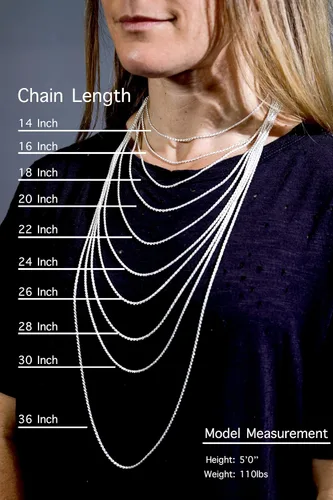 Vista 2 de Collar con cadena de plata de ley de 0.039 pulgadas para elegir tu cierre.