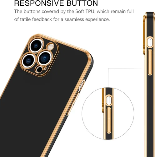 Vista 8 de BENTOBEN Funda para iPhone 13 Pro Max, delgada, suave, de lujo, galvanizada, para iPhone 13 Pro Max, para mujeres, hombres y niñas, a prueba