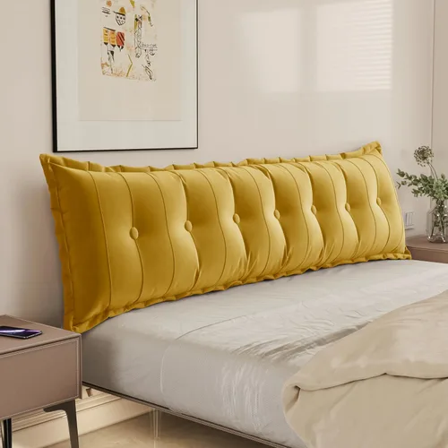 Vista 21 de WOWMAX Almohada rectangular para cabecero, almohada para respaldo de cama, almohada para sentarse en la cama, almohada de apoyo para la espalda