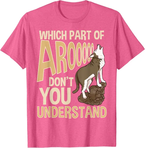 Vista 36 de What Part Of Aroooo Don't You Understand Husky - Camiseta para perro, Negro, S