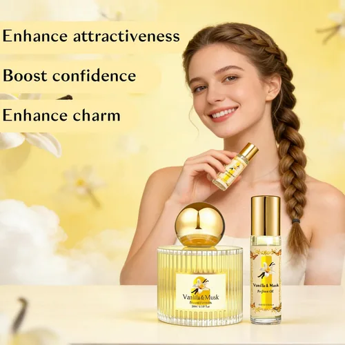 Vista 2 de Perfumes de feromonas para mujer, aceite de perfume floral y afrutado, 0.3 onzas líquidas de aceite de perfume de feromonas de larga duración