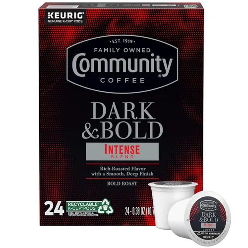 Vista 15 de Community Coffee Dark & Bold Espresso Roast - 12 cápsulas de café tostado extra oscuro, compatible con cafeteras Keurig 2.0 K-Cup, 12