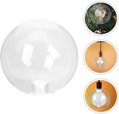 Vista 4 de Pantalla de lámpara de globo, pantalla de cristal, cubierta de lámpara de globo G9, protector de jaula de bombilla de 5.906 in, cubierta de pantalla