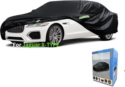 Vista 10 de Funda para automóvil a medida para Jaguar, funda de automóvil de 7 capas impermeable para todo tipo de clima, para exteriores, cubierta completa