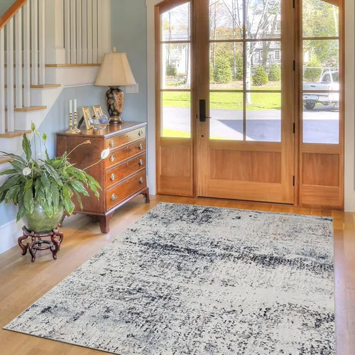 Vista 5 de Alfombra de área de 5 x 7, alfombra bohemia vintage, ultra suave, de pelo bajo, lavable, antideslizante, resistente a las manchas, alfombra impresa