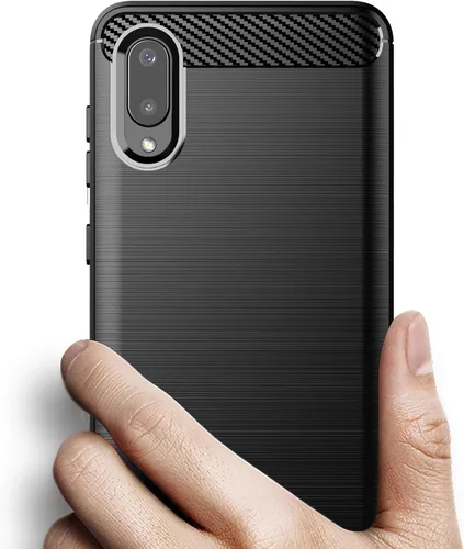 Vista 3 de Osophter Para Samsung Galaxy A02 Caso: Cubierta protectora de goma TPU flexible de absorción de golpes para Samsung Galaxy A02 (negro)
