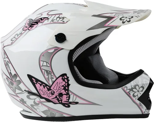 Vista 7 de TCT-MT - Casco juvenil/adulto + gafas + guantes DOT azul/rosa para niños, casco para ATV, casco para moto cross y campo traviesa en tallas S a XL