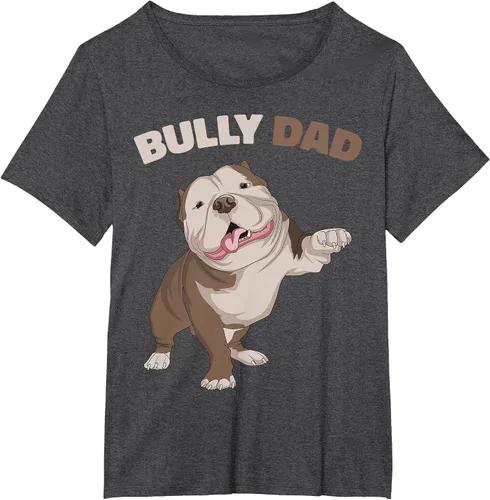 Vista 11 de American Bully Dad Dog Owner Father Funny Men T-Shirt Asphalt Grey