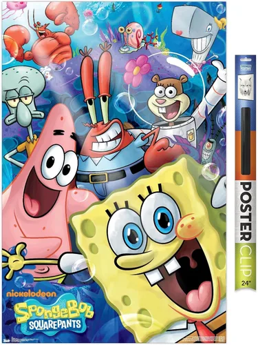 Vista 18 de Trends International Nickelodeon Spongebob - Póster de pared Joy, 14.725 x 22.375 pulgadas, versión con marco de madera tipo granero
