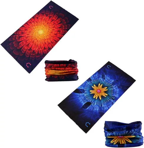 Vista 3 de Zupro Diademas para hombre y mujer, protección solar, máscara facial, bandana deportiva, bufanda mágica, polaina para el cuello, para correr