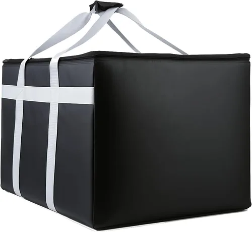 Vista 27 de musbus - Paquete de 2 bolsas aislantes reutilizables para comestibles, bolsa enfriadora plegable para comestibles, bolsa aislante grande resistente