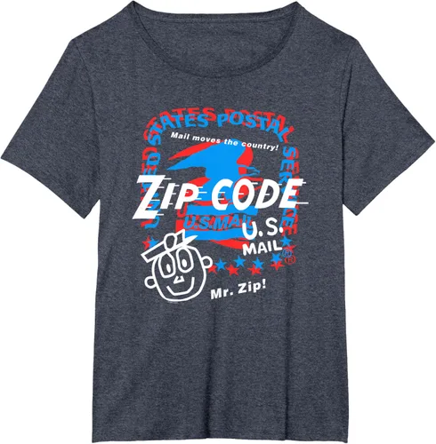 Vista 13 de USPS Camiseta con collage Mr. Zip, Negro, S