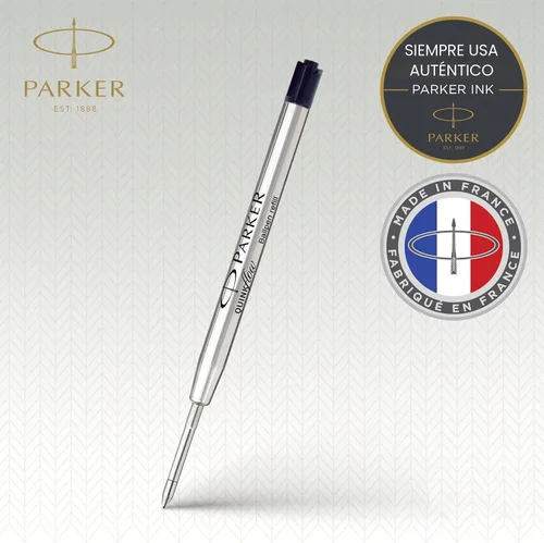 Vista 2 de Parker Quinkflow - Recambio de tinta para bolígrafo, punta media, color negro