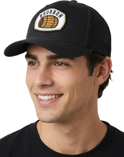 Vista 10 de Funky Junque Gorra de béisbol para hombre y mujer, diseño de camionero, con cierre de malla, ajustable, retro, transpirable Birdie Blitz - Beige