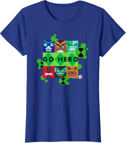Vista 47 de Ben 10 Go Hero - Camiseta, Azul / Patchwork, S