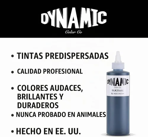 Vista 3 de Dynamic - Tinta de tatuaje, varios tamaños y colores, 1 Ounce, Blanco pesado.