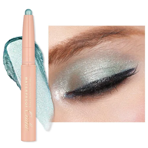 Vista 25 de Oulac Twist-Up Sombra de Ojos Brillante en Barra – Maquillaje de Ojos Vegano y Libre de Crueldad con Textura Cremoso y Mezclable, Resistente al 01