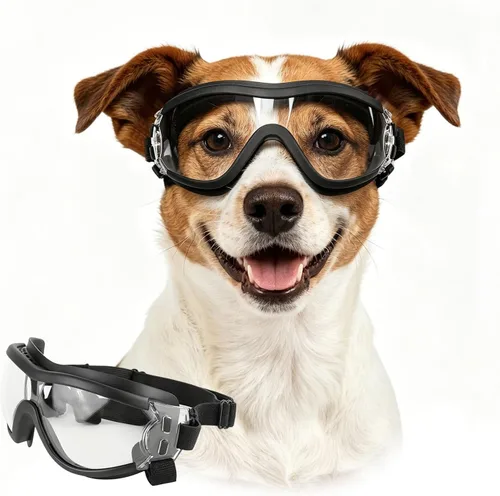 Vista 28 de Antiparras anteojos de sol para gatos o perros pequeños, Negro Negro clásico