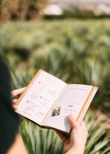 Vista 7 de Cuaderno de viajeros Astral Cuaderno de bolsillo de viaje Diario de viaje para mujeres Regalos para viajeros Cuaderno pequeño lindo 7.3 x