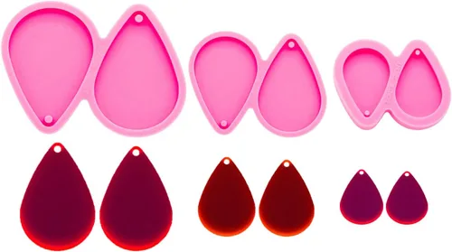 Vista 19 de 1 pieza de la serie de Navidad Mini Ear Studs árbol de Navidad/rompecabezas/notas musicales pendientes de resina molde de silicona, joyería DIY