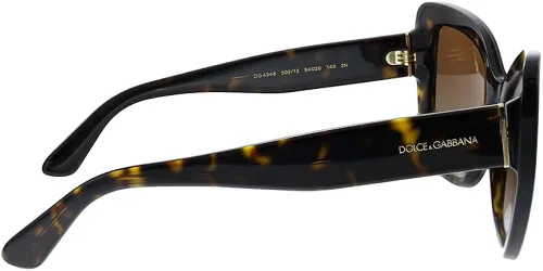Vista 3 de Dolce & Gabbana DG 4348 50213 Havana Gafas de sol mariposa de plástico marrón lente degradado