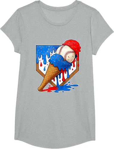 Vista 32 de Camiseta de béisbol desgastada para niños y jóvenes
