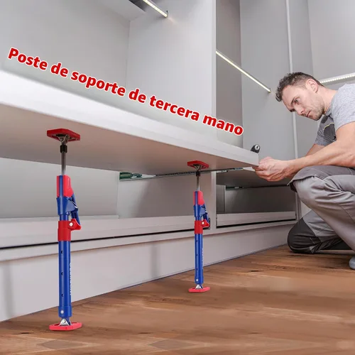 Vista 7 de WORKPRO - Gatos para gabinete, poste de soporte ajustable de 18-1/2" a 29-1/2", paquete de 2