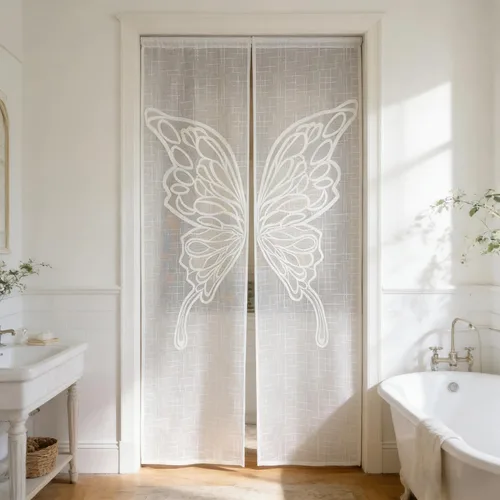 Vista 7 de Cortina blackout con diseño de ondas a rayas con ojales para ventana y puerta, cortinas térmicas para puertas, 1 panel
