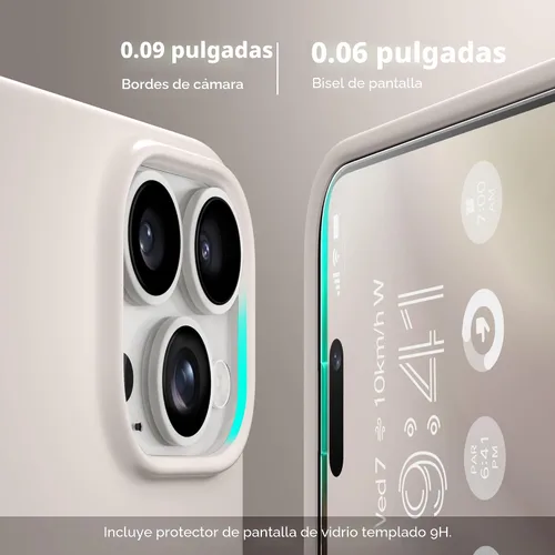 Vista 7 de GONEZ Funda para iPhone 14 Pro, compatible con Magsafe, con protector de pantalla + protector de lente de cámara, forro de microfibra suave A-Piedra