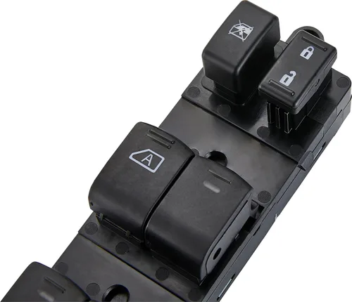 Vista 4 de Interruptor de ventana eléctrica para Nissan Frontier Crew Cab 2007-2015. Interruptor maestro de vidrios de la puerta de control lateral izquierdo