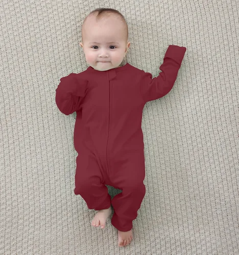Vista 5 de GUISBY Pijama de rayón para bebé, mameluco de manga larga sin pies, con cremallera de 2 vías