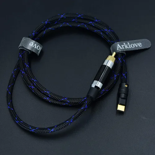 Vista 4 de Arklove Cable USB c a coaxial macho tipo c a interfaz de audio coaxial digital RCA hembra adaptador de cable spdif para amplificador de sonido DSD64
