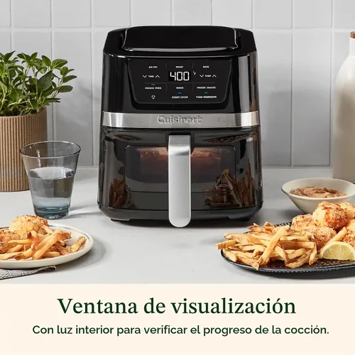 Vista 8 de Cuisinart Freidora de Aire, Cesta Compacta de 2.6 Cuartos con 3 Funciones de Cocina para Freír al Aire, Asar y Hornear, 3 Ajustes Preestablecidos