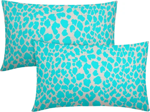 Vista 17 de Juego de 2 fundas de almohada de 16 x 16 pulgadas con estampado de leopardo, diseño de leopardo, con cremallera, decoración del hogar para sofá