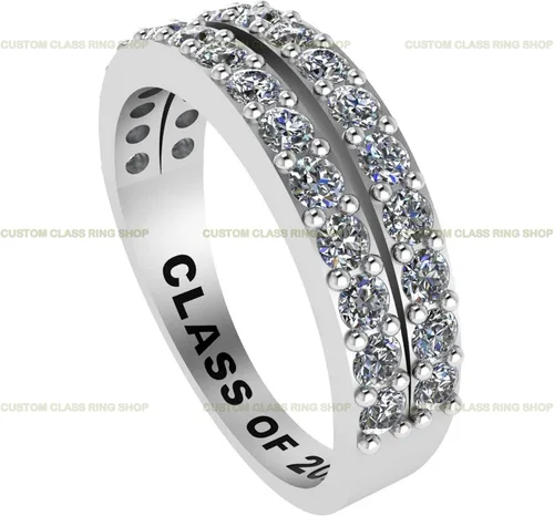Vista 4 de Anillo personalizado de plata de ley para escuela secundaria y universidad, oro de 10 quilates, oro de 14 quilates, con certificación GRA