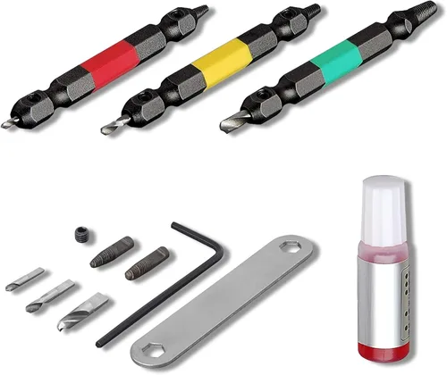 Vista 3 de ANEX ANH-S3 Broca de extracción de tornillo, compatible con tornillos de acero inoxidable, M2.5-8, estuche incluido, juego de 3, broca DIY