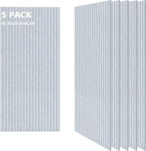 Vista 29 de Paneles acústicos artísticos para pared, paquete de 5 paneles absorbentes de sonido, paneles de pared insonorizados de 47.2 x 23.6 pulgadas, paneles