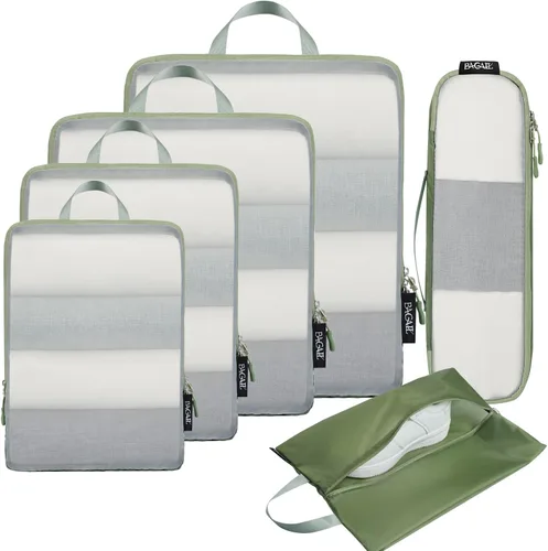 Vista 27 de BAGAIL 4 Set/6 Set Ultraligero Compresión Embalaje Cubos Organizador de Embalaje para Accesorios de Viaje Equipaje Maleta Mochila