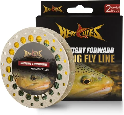 Vista 10 de HERCULES Línea de pesca con mosca flotante peso adelante Fly Line con doble lazo soldado