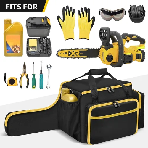 Vista 3 de SAIKA Funda para motosierra compatible con DEWALT 20V, para EGO, para Greenworks para CRAFTSMAN de 10/12 pulgadas, motosierra inalámbrica con bolsa